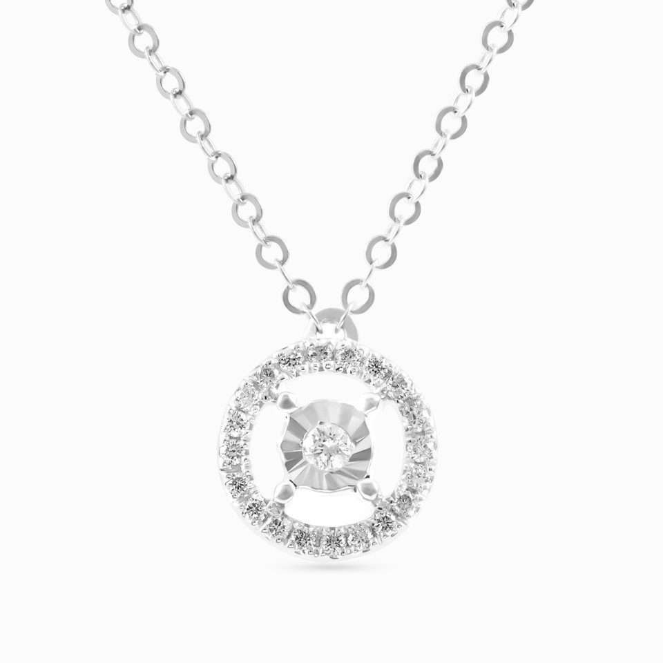 Circle Diamond Necklace in 18K Gold Circle Diamond Necklace in 18K Gold
