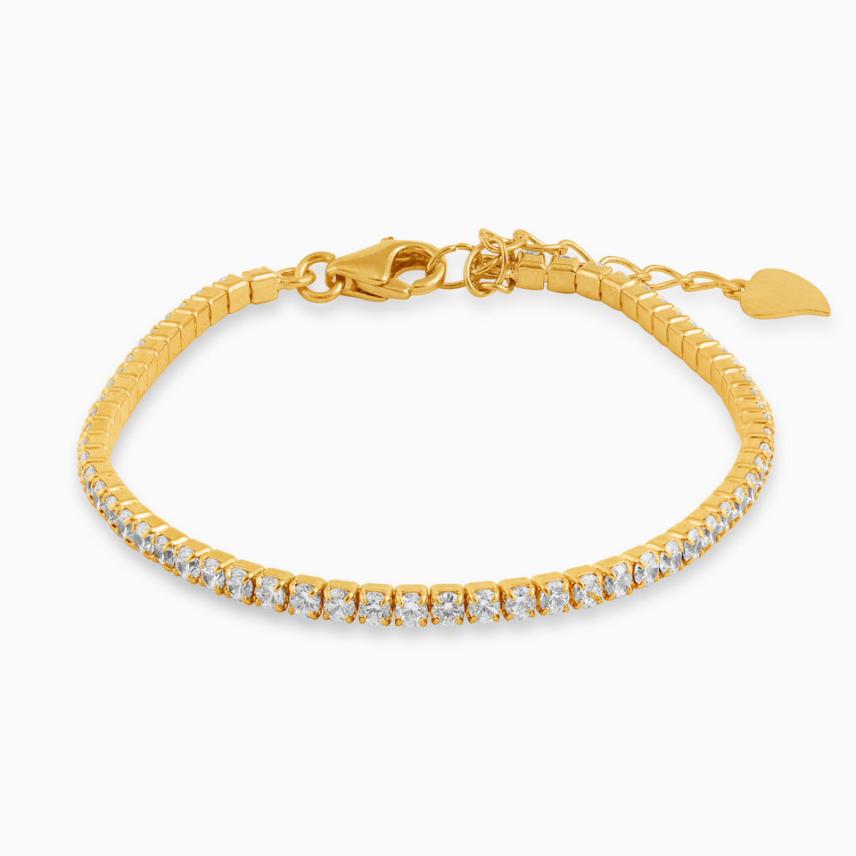Circle Cubic Zirconia Gold Plated Tennis Bracelet Circle Cubic Zirconia Gold Plated Tennis Bracelet