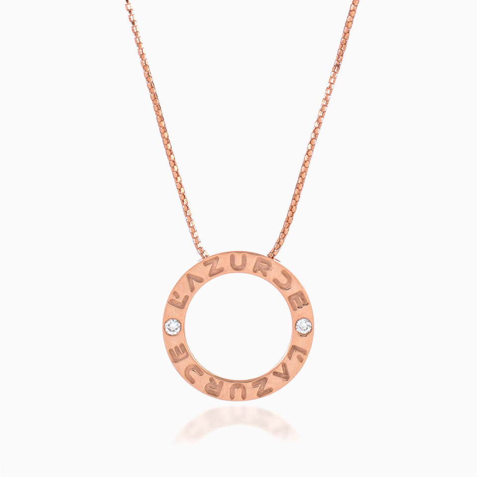 Circle Diamond Necklace in 18K Gold Circle Diamond Necklace in 18K Gold