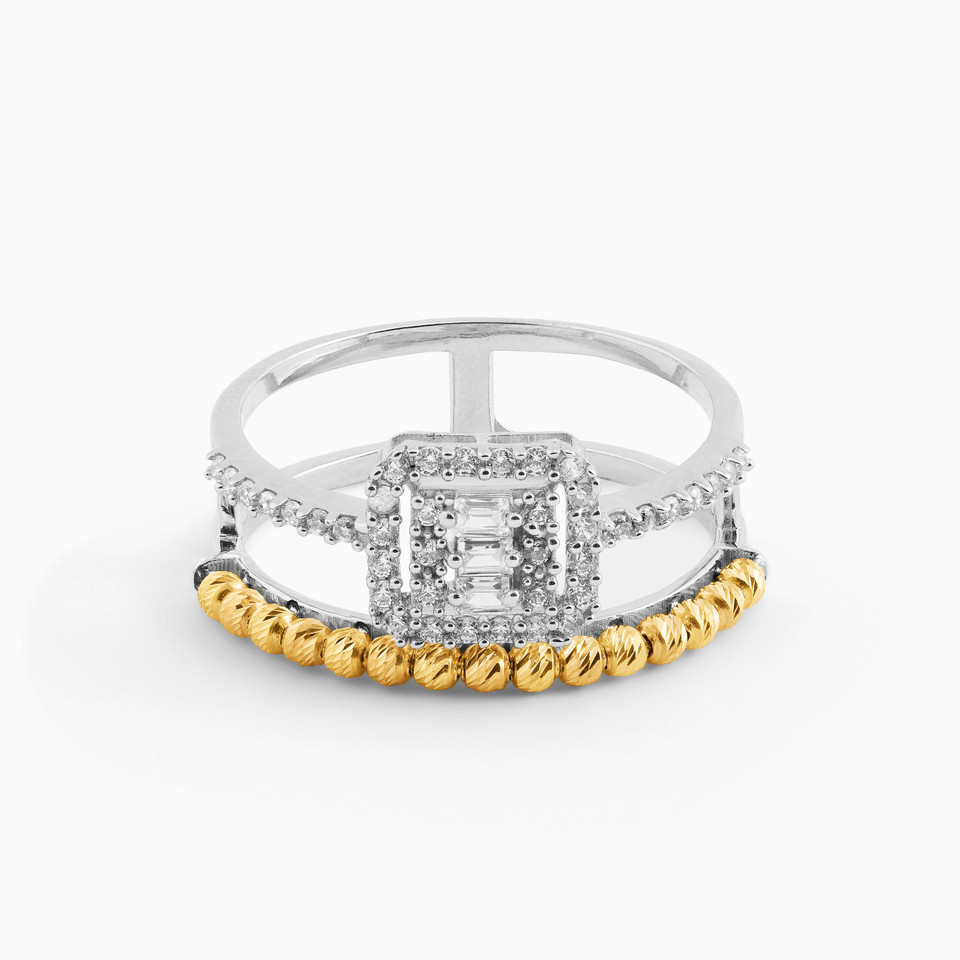Square Cubic Zirconia Ring in 18K Gold Square Cubic Zirconia Ring in 18K Gold
