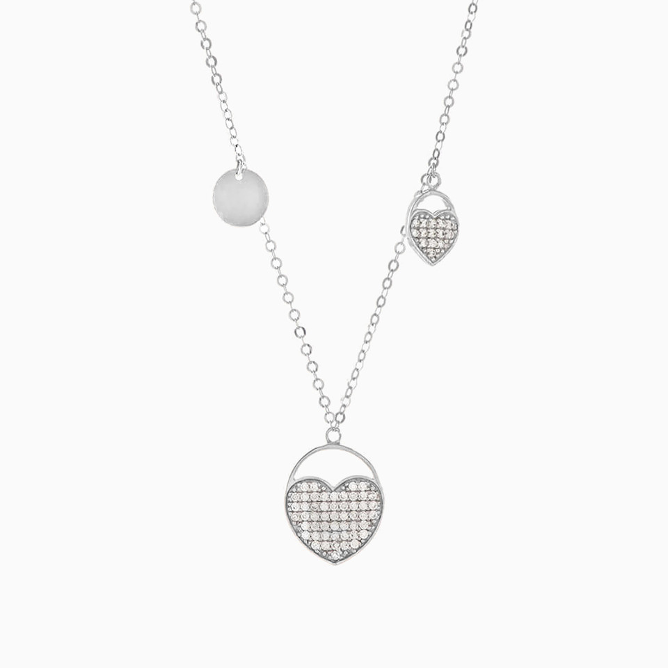 Heart Cubic Zirconia Necklace in 18K Gold Heart Cubic Zirconia Necklace in 18K Gold