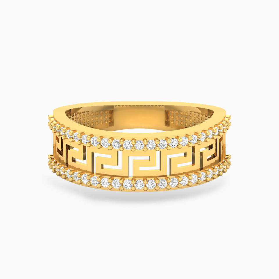 Abstract Cubic Zirconia Ring in 18K Gold Abstract Cubic Zirconia Ring in 18K Gold