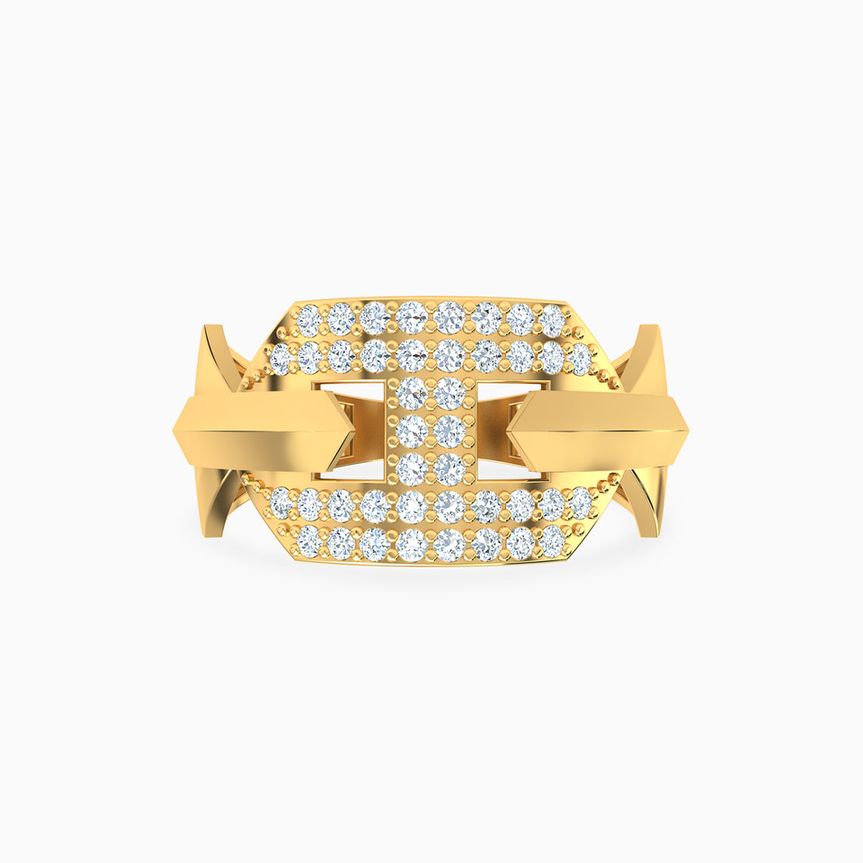 خاتم ذهب حلقات عيار 21 قيراط مزين بأحجار الزركون خاتم ذهب حلقات عيار 21 قيراط مزين بأحجار الزركون