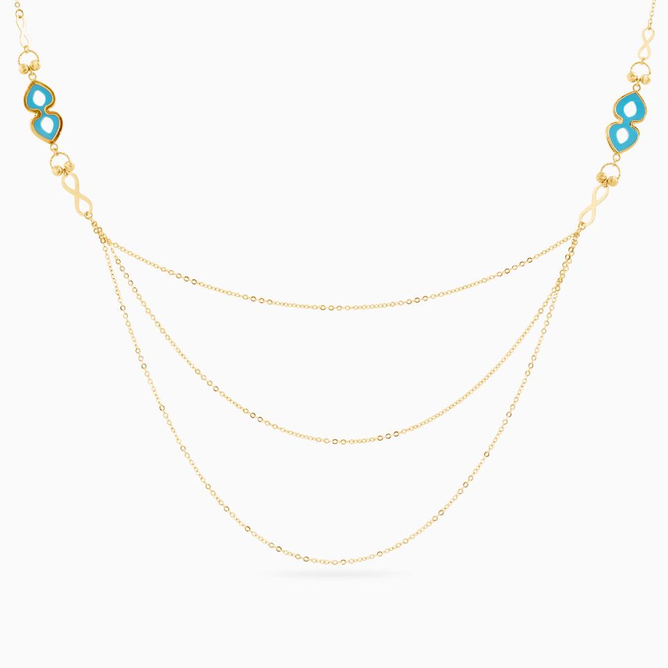 infinity Layered Necklace in 18K Gold infinity Layered Necklace in 18K Gold