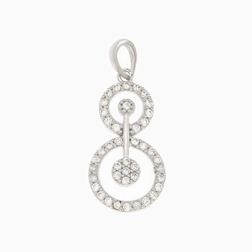 Circle Cubic Zirconia Pendant in 18K Gold Circle Cubic Zirconia Pendant in 18K Gold