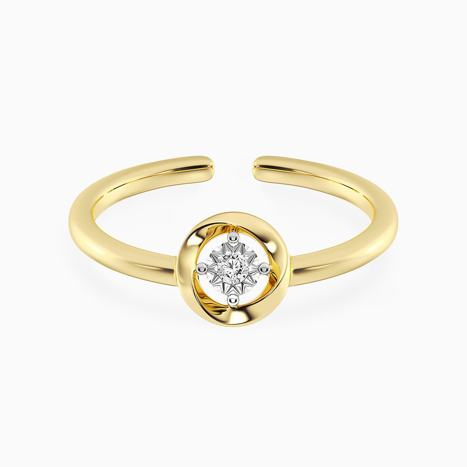 Circle Lab Grown Diamonds Gold Plated Ring Circle Lab Grown Diamonds Gold Plated Ring