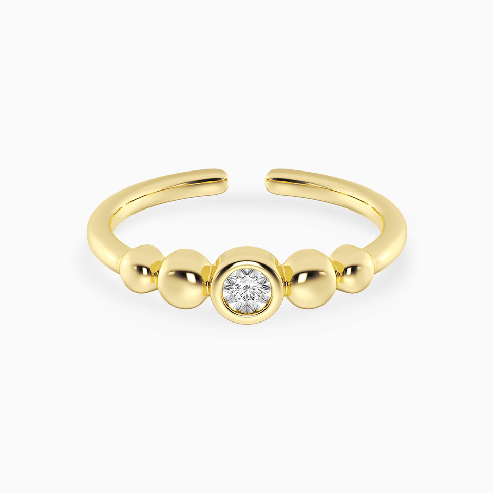 Circle Lab Grown Diamonds Gold Plated Ring Circle Lab Grown Diamonds Gold Plated Ring