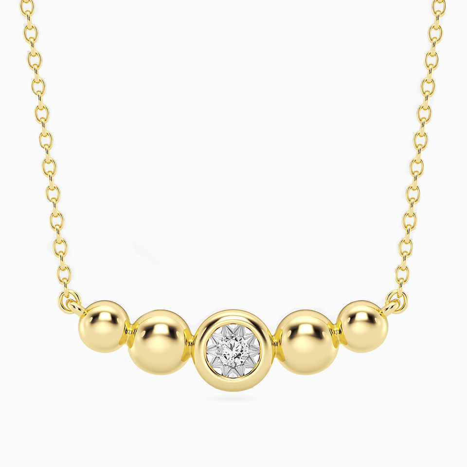 Circle Lab Grown Diamonds Gold Plated Necklace Circle Lab Grown Diamonds Gold Plated Necklace