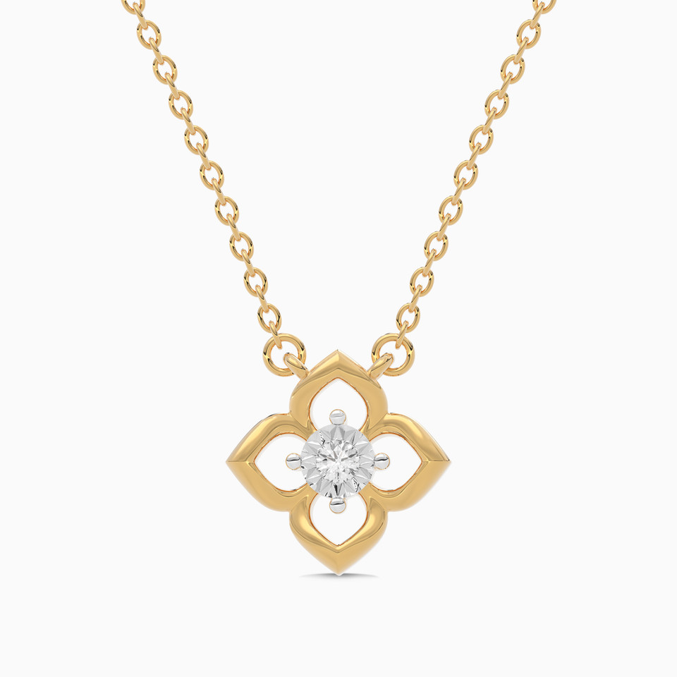 Flower Diamond Necklace in 18K Gold Flower Diamond Necklace in 18K Gold