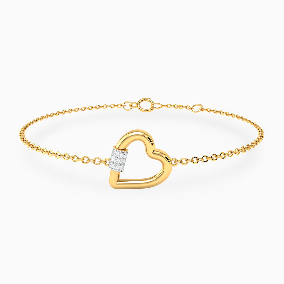 Heart Diamonds Chain Bracelet in 18K Gold Heart Diamonds Chain Bracelet in 18K Gold