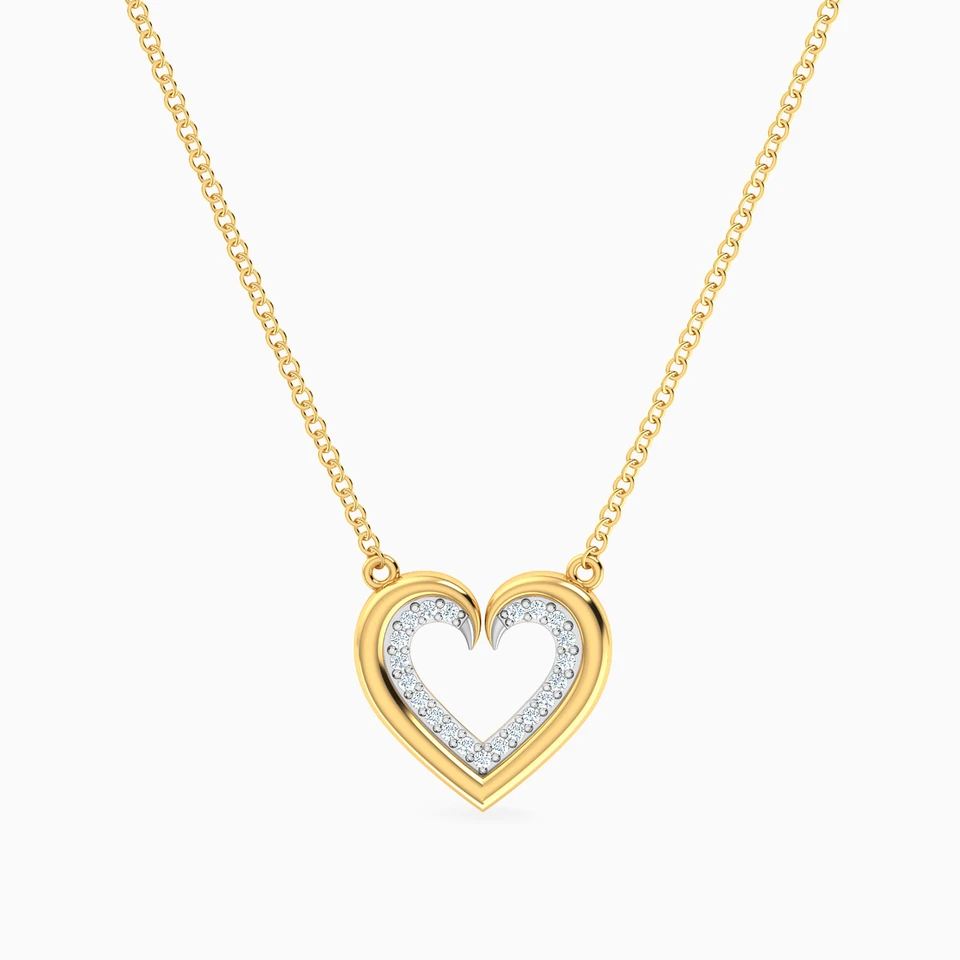 Heart Diamonds Necklace in 18K Gold Heart Diamonds Necklace in 18K Gold