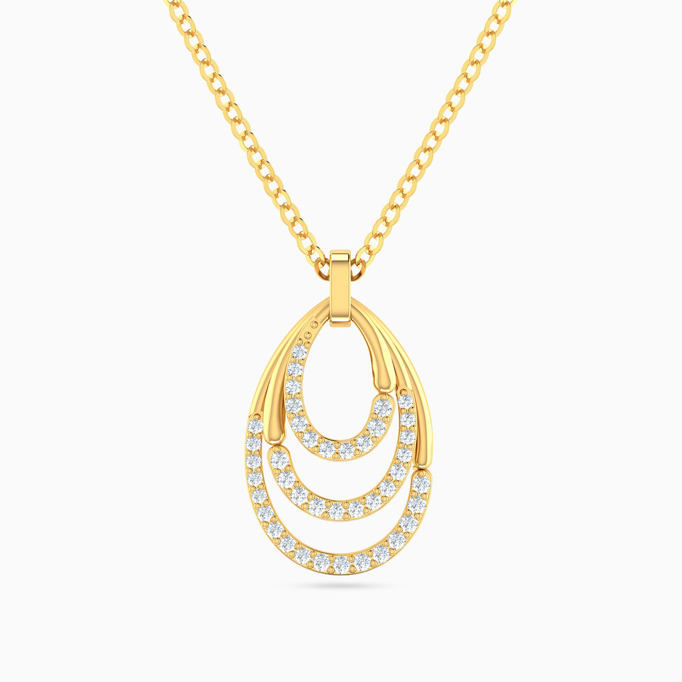 Pear Cubic Zirconia Necklace in 18K Gold Pear Cubic Zirconia Necklace in 18K Gold