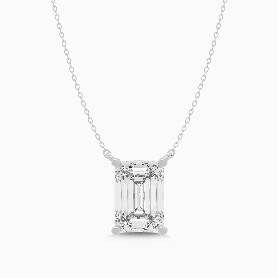 2.01 CT Baguette Lab Grown Diamond Necklace in 18K Gold - 2 2.01 CT Baguette Lab Grown Diamond Necklace in 18K Gold - 2