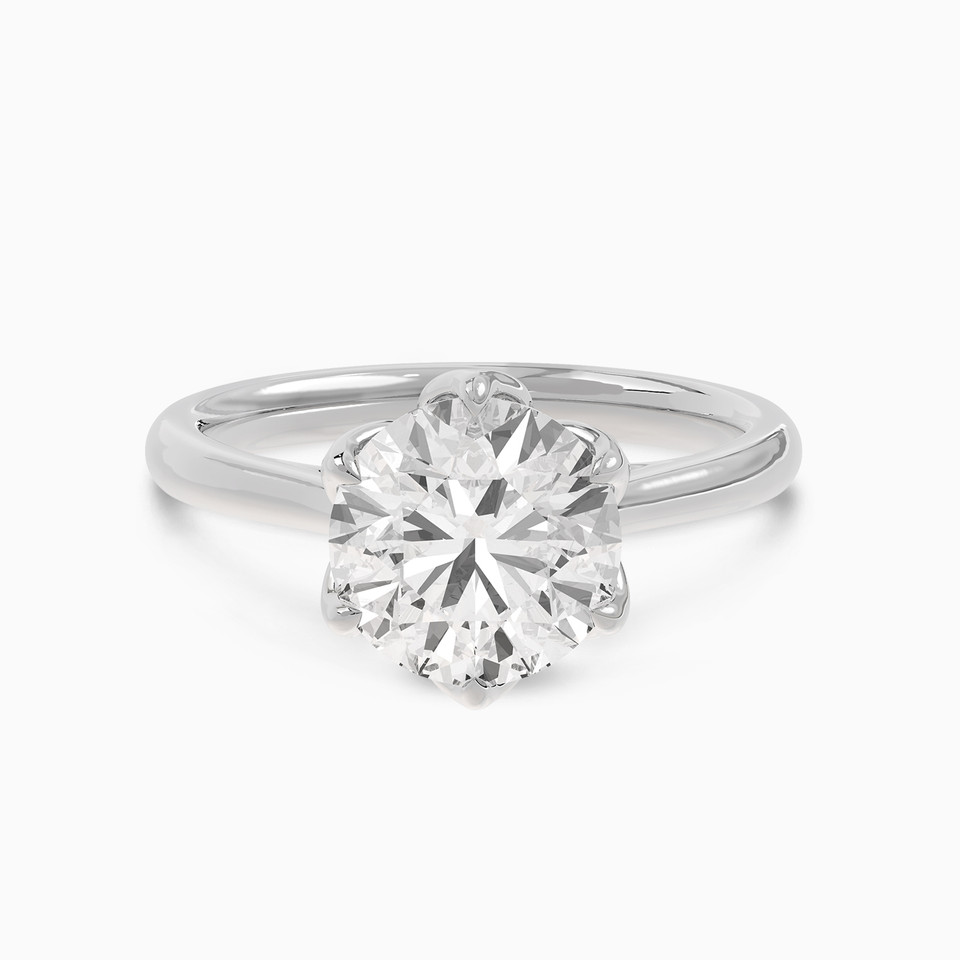 3 CT Lab Grown Diamond Solitaire Ring in 18K Gold 3 CT Lab Grown Diamond Solitaire Ring in 18K Gold