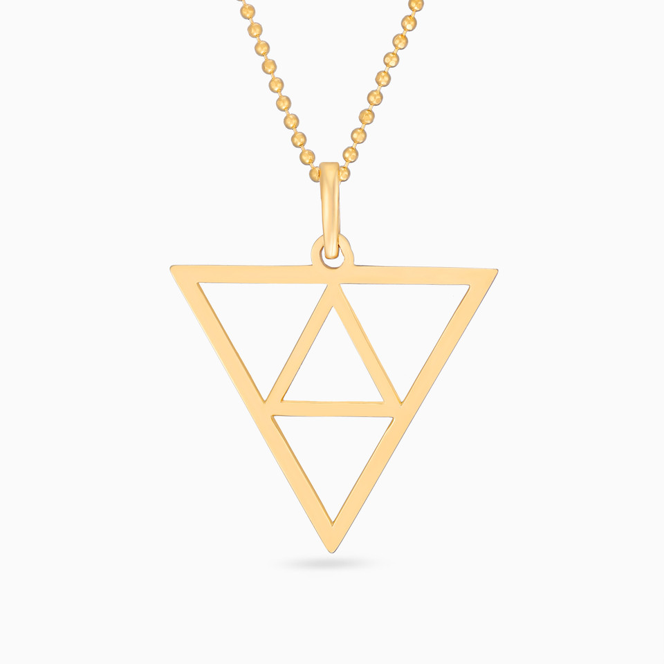 Triangle Necklace in 21K Gold Triangle Necklace in 21K Gold
