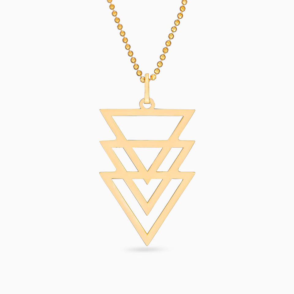 Triangle Necklace in 21K Gold Triangle Necklace in 21K Gold