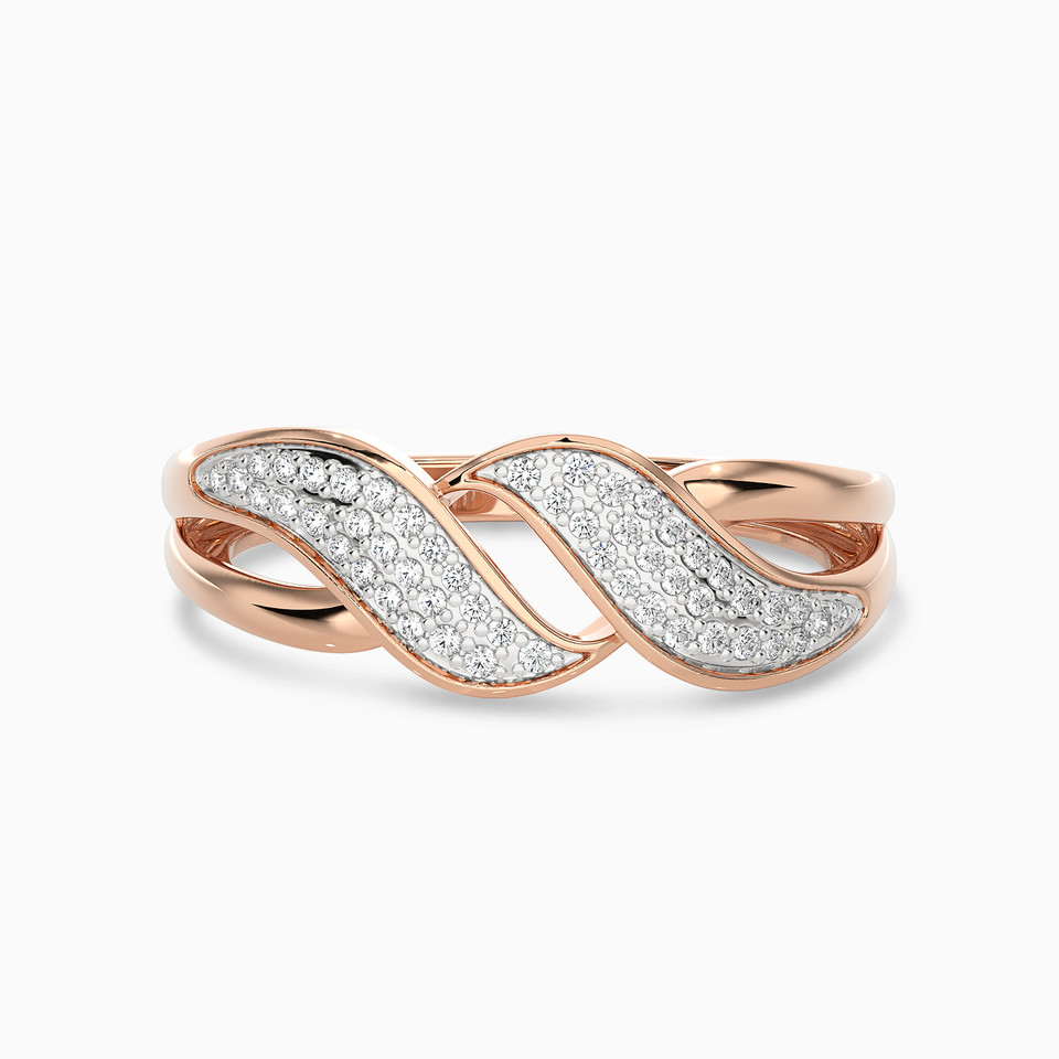 Wave Diamond Ring in 18K Gold Wave Diamond Ring in 18K Gold