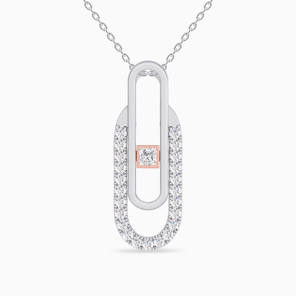 Paperclip Diamond Necklace in 18K Gold Paperclip Diamond Necklace in 18K Gold