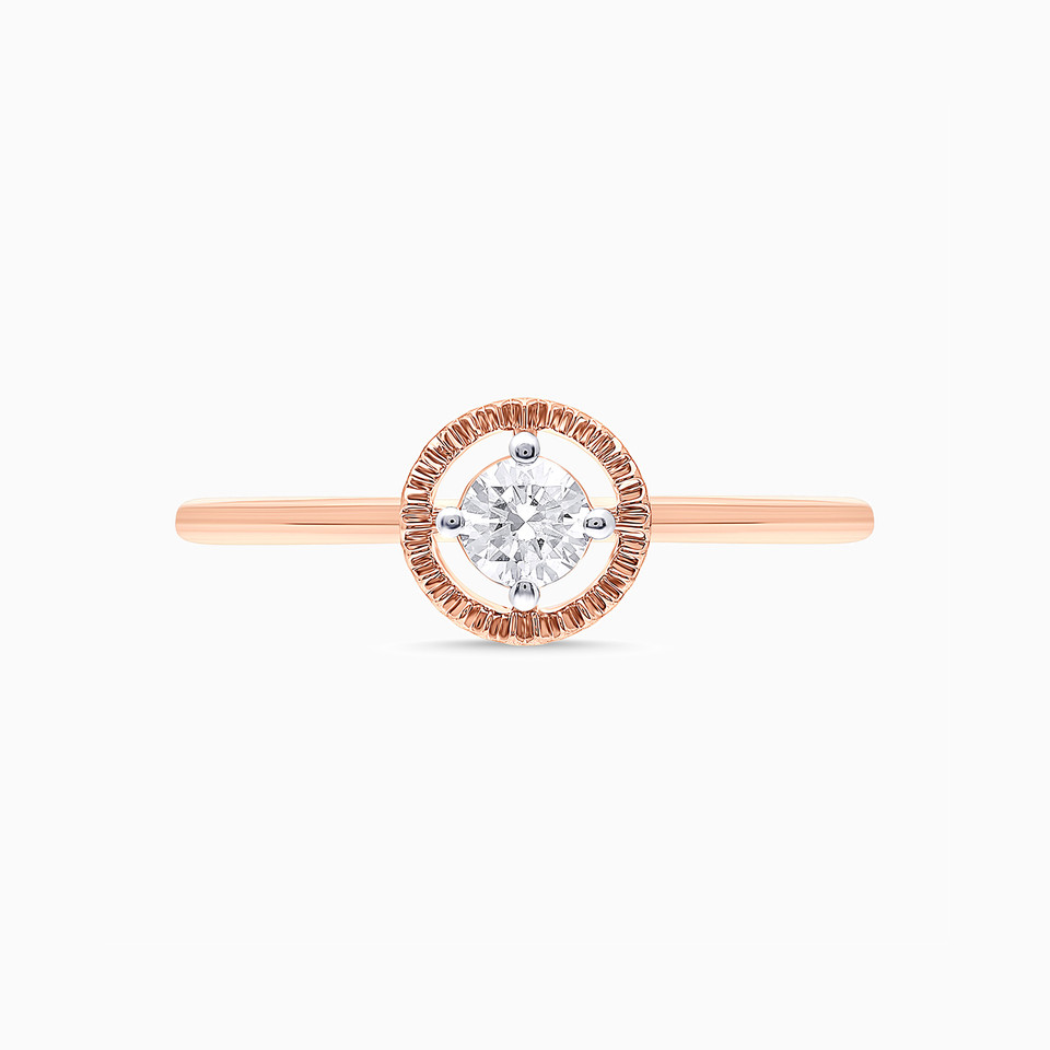 Circle Lab Grown Diamond Gold Plated Ring Circle Lab Grown Diamond Gold Plated Ring