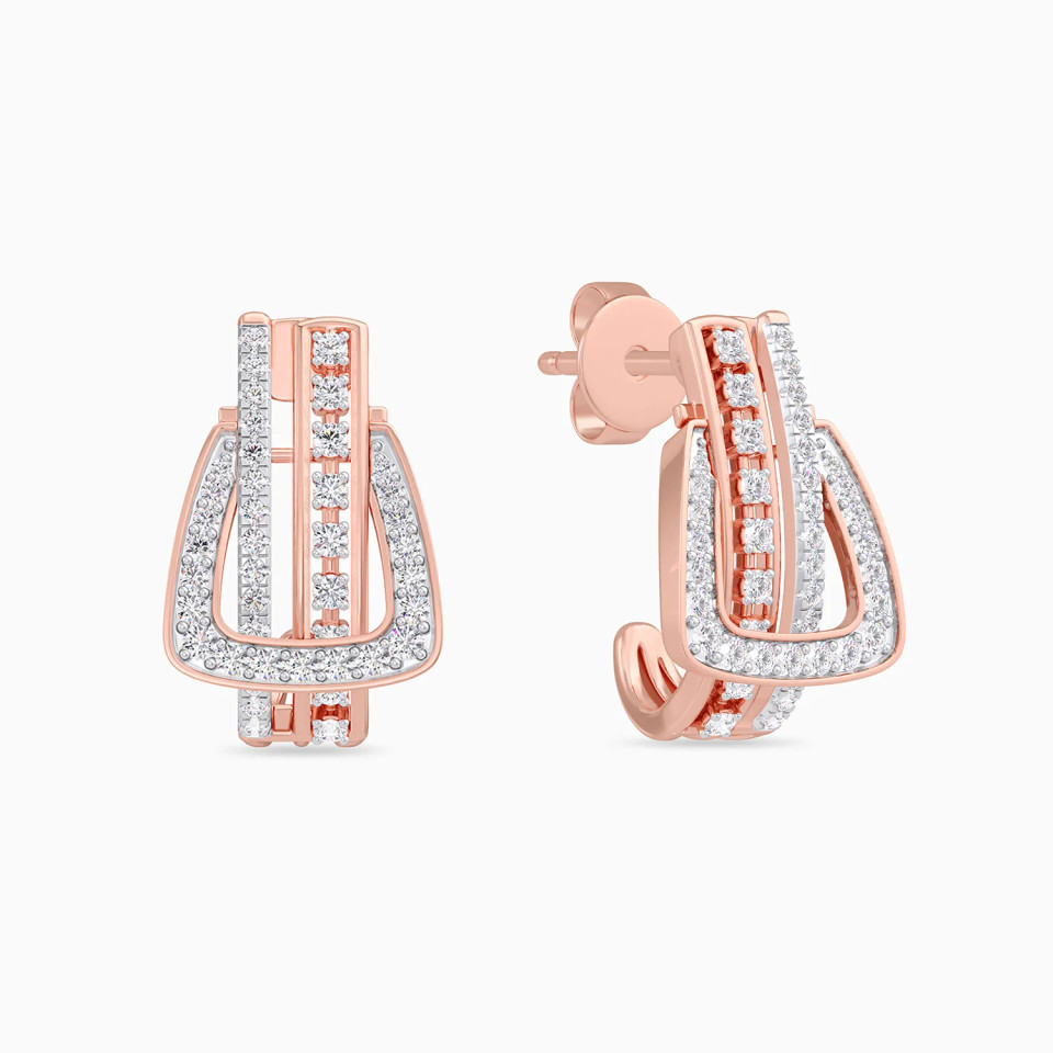 Belt Diamond Drop Earrings in 18K Gold Belt Diamond Drop Earrings in 18K Gold