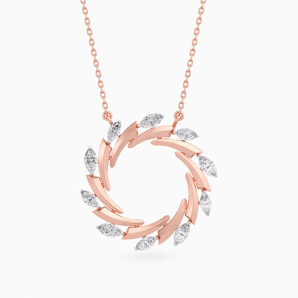 Circle of Curves Diamond Necklace in 18K Gold Circle of Curves Diamond Necklace in 18K Gold