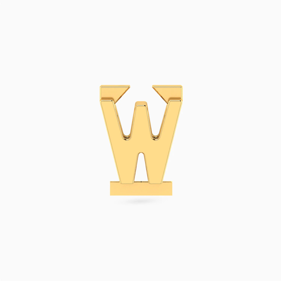 Letter W Charm in 18K Gold Letter W Charm in 18K Gold