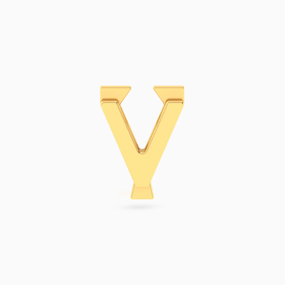 Letter V Charm in 18K Gold Letter V Charm in 18K Gold
