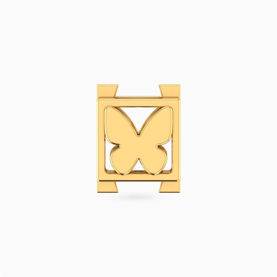 Framed Butterfly Charm in 18K Gold Framed Butterfly Charm in 18K Gold