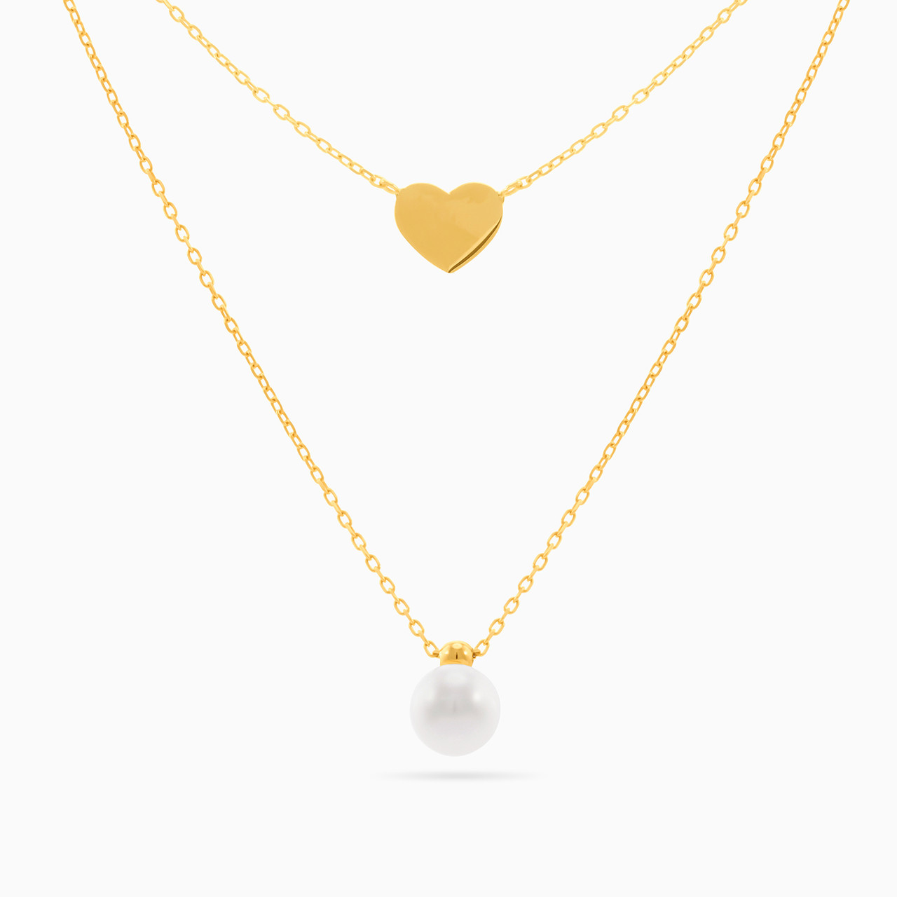 18K Gold Pearl Layered Necklace