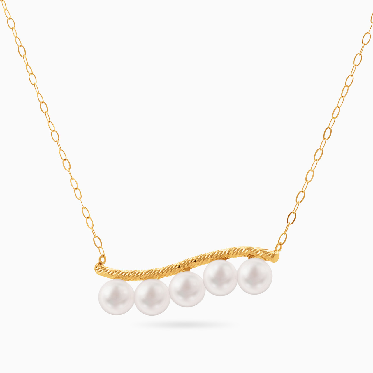 18K Gold Pearl Pendant Necklace