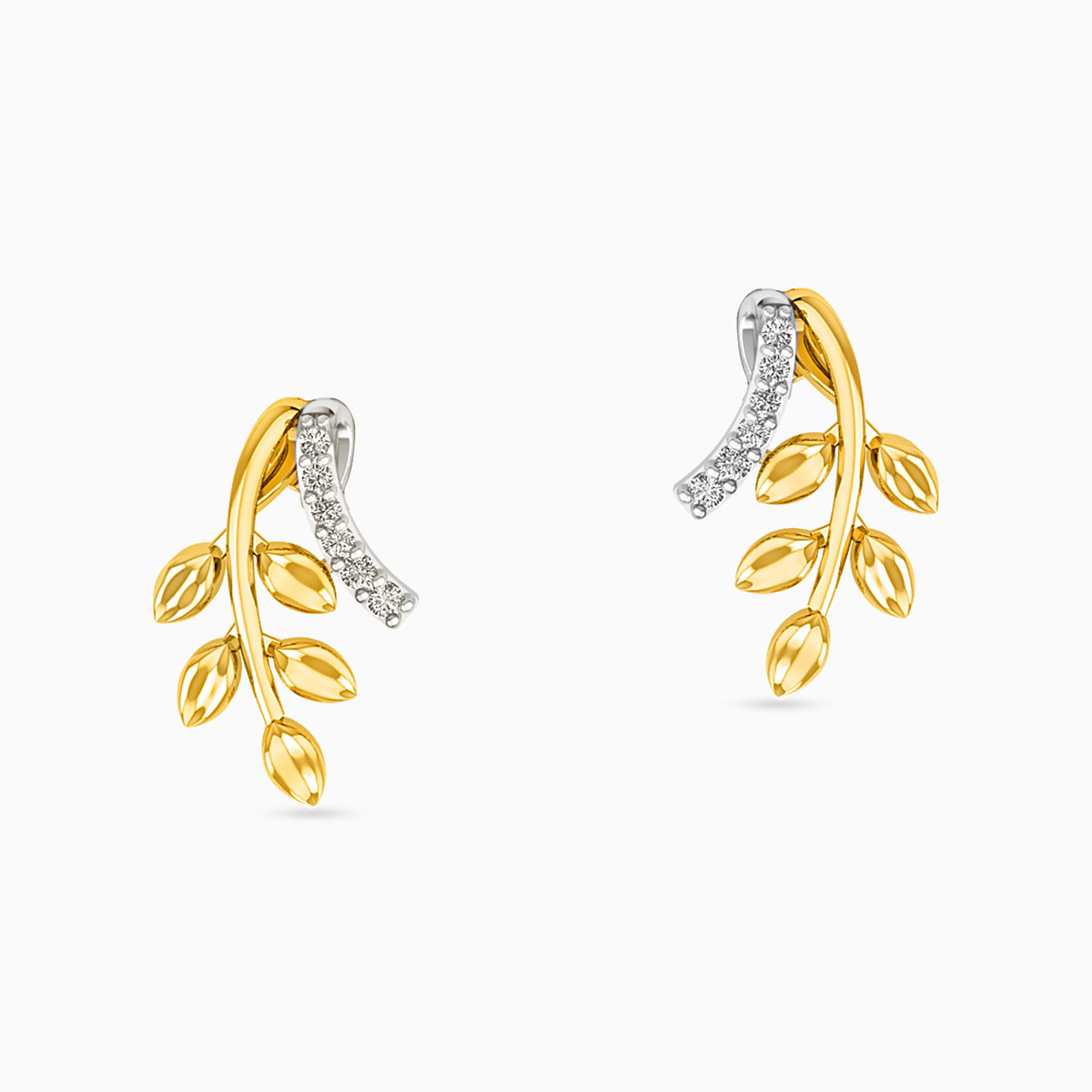 18K Gold Diamond Stud Earrings