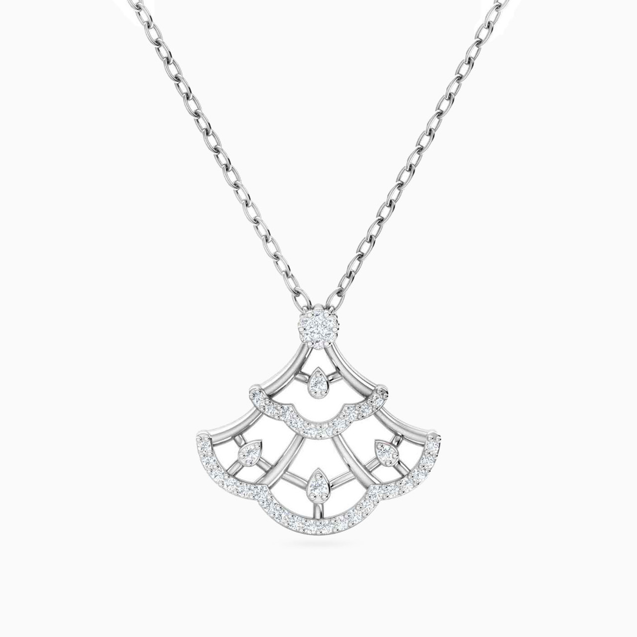 18K Gold Diamond Pendant Necklace