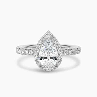 1.4 CT Pear Lab Grown Diamond Statement Ring in 18K Gold - AJR35502