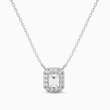 0.67 CT Baguette Lab Grown Diamond Pendant in 18K Gold - SAP05085