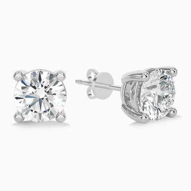 1.8 CT Brilliant Lab Grown Diamond Stud Earrings in 18K Gold - SAE05088
