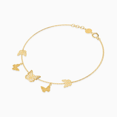 Butterfly Chain Bracelet in 18K Gold - 21047140098
