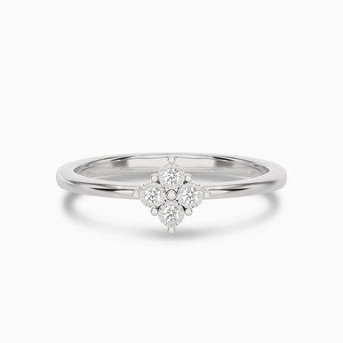 Square Diamond Ring in 18K Gold - SAR04783