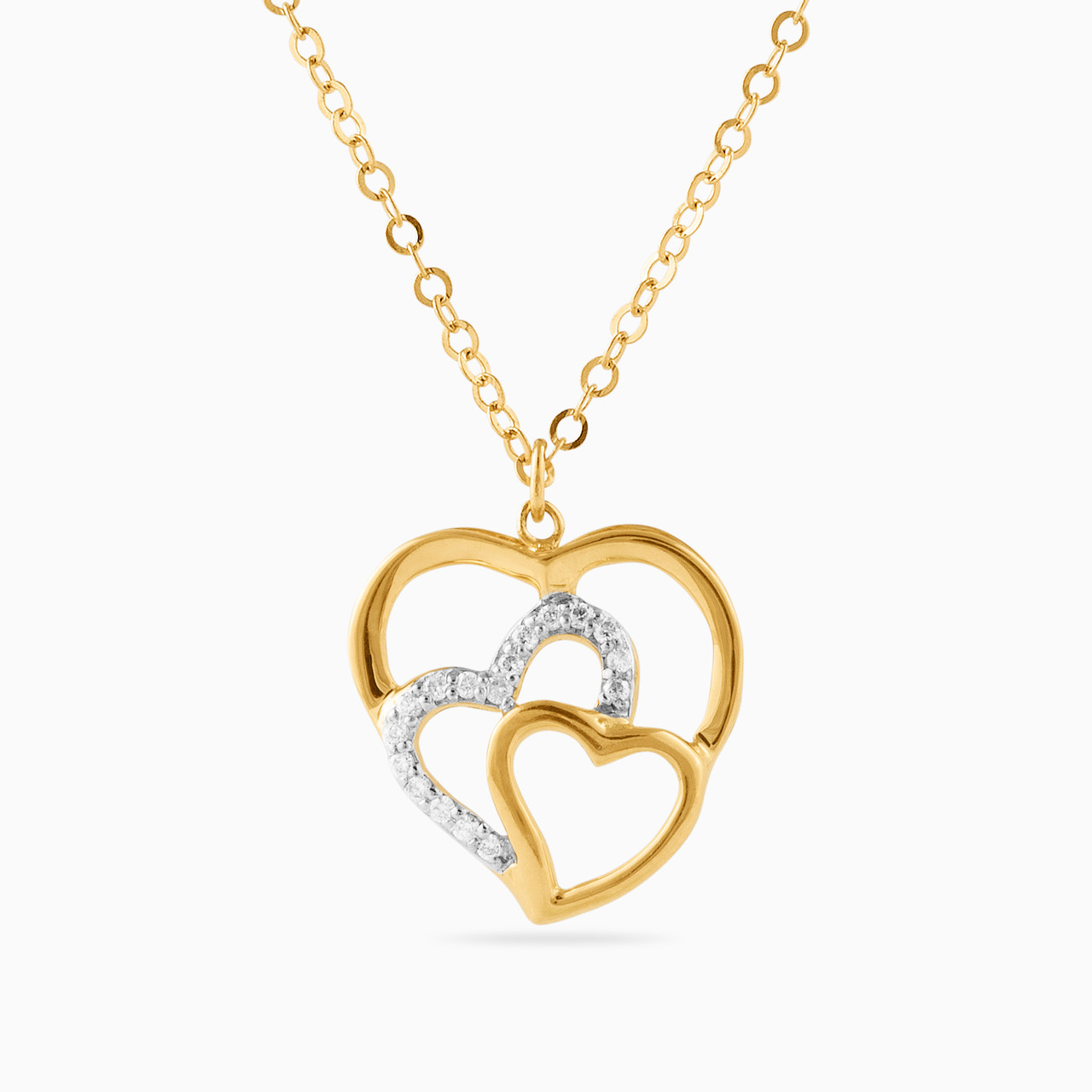 18K Gold Diamond Pendant Necklace