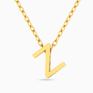 Letter Z Necklace In 18K Gold - 21046030088