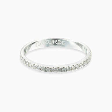 Slim Diamond Eternity Ring in 18K Gold