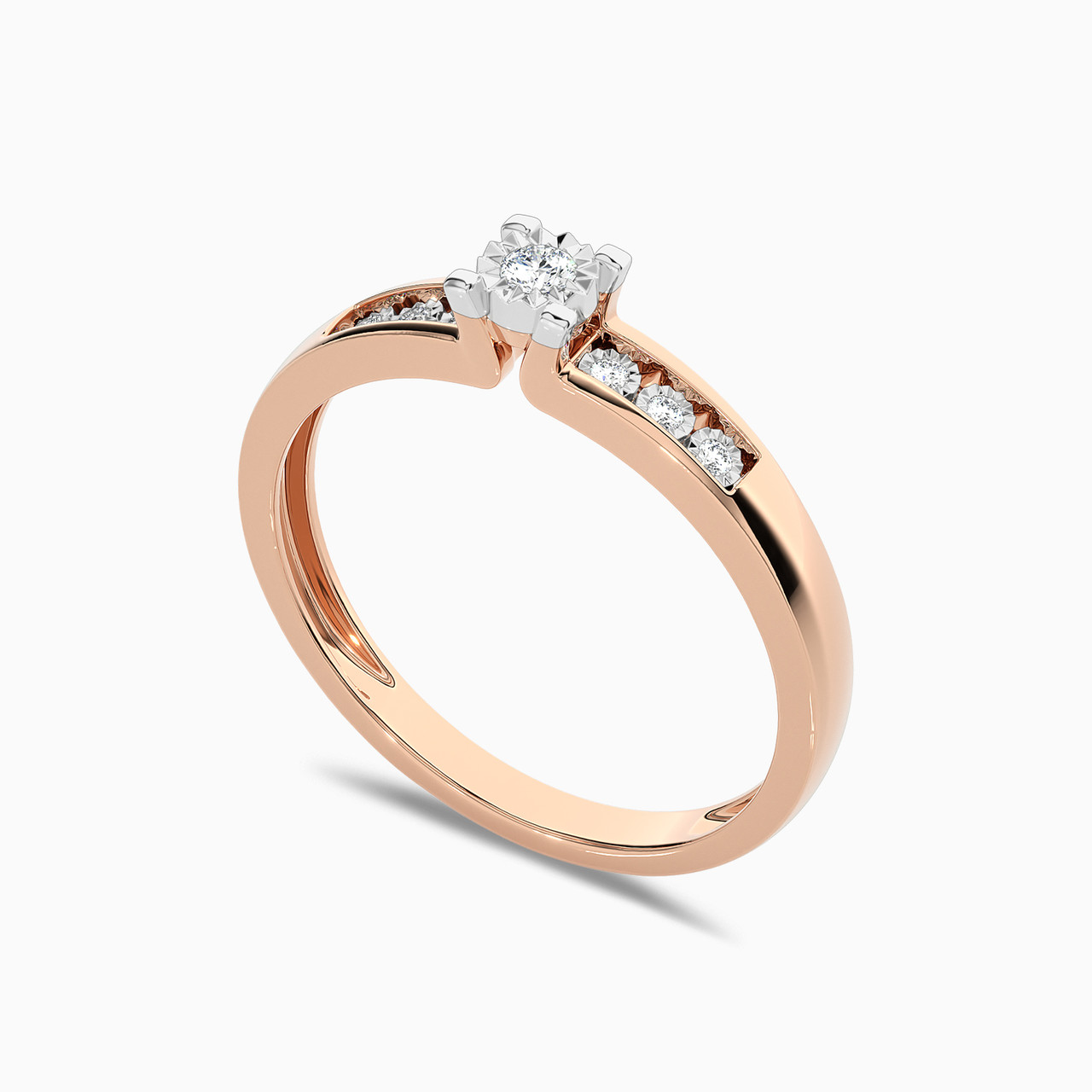 Round Shaped Diamond Statement Ring in 18K Gold