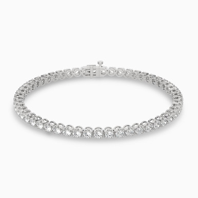 2.66 CT Brilliant Lab Grown Diamond Tennis Bracelet in 18K Gold - AJB02328
