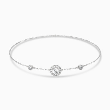 0.64 CT Brilliant Lab Grown Diamond Chain Bracelet in 18K Gold - AJB02325