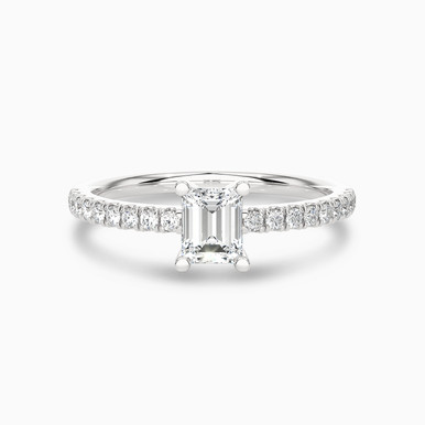 0.67 CT Baguette Lab Grown Diamond Statement Ring in 18K Gold - AJR35542