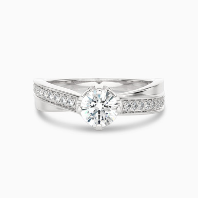 0.73 CT Brilliant Lab Grown Diamond Statement Ring in 18K Gold - AJR35514