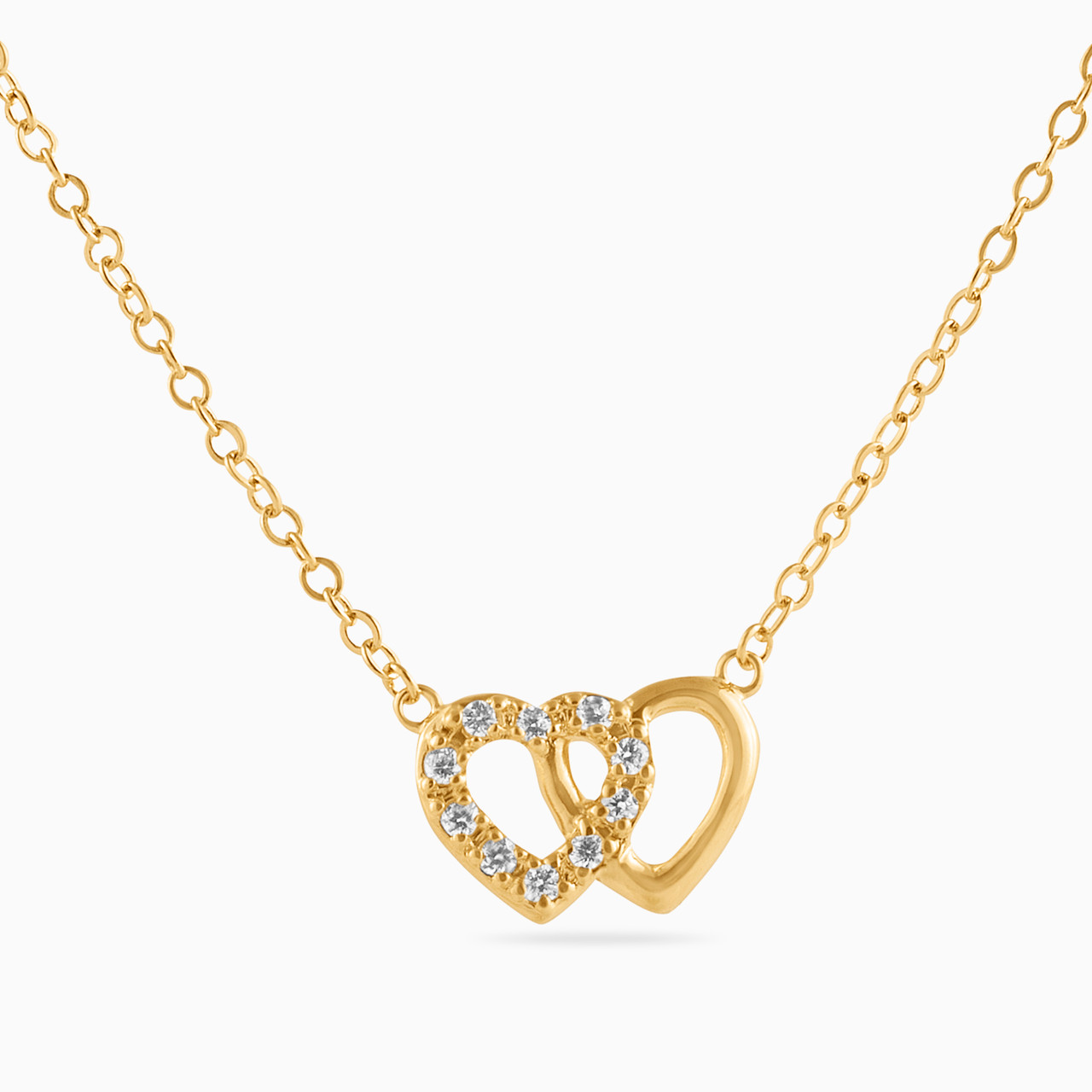 Gold Plated Cubic Zirconia Pendant Necklace