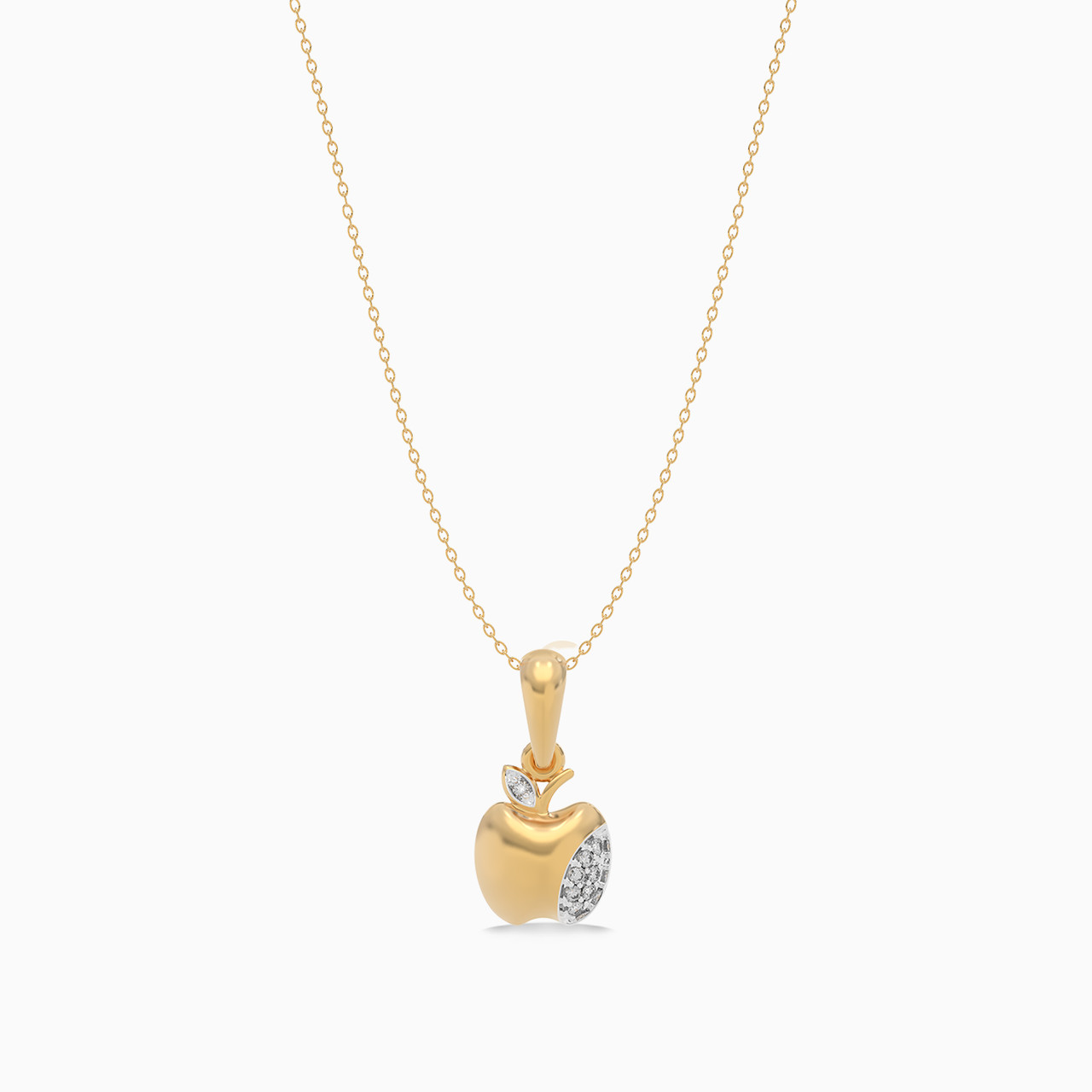 Kids Apple Diamonds Pendant in 18K Gold