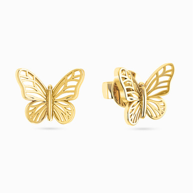 Butterfly Stud Earrings in 18K Gold - 21051110090