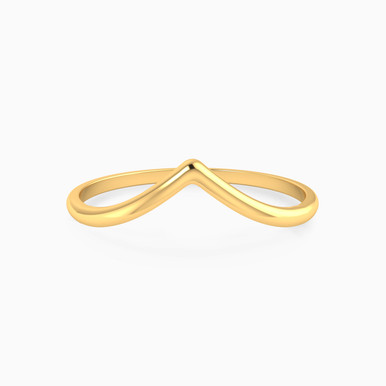 V Shaped Statement Ring in 18K Gold - 21048110748