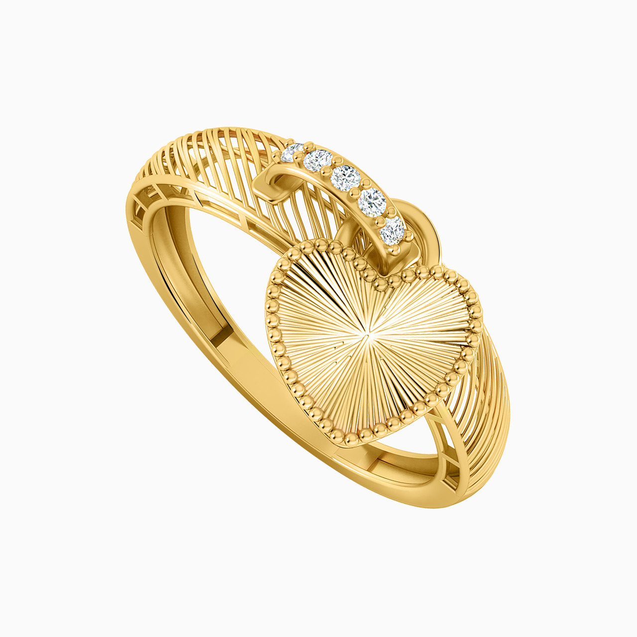 21K Gold Cubic Zirconia Statement Ring